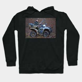 Hunter on ATV in the forest Hoodie